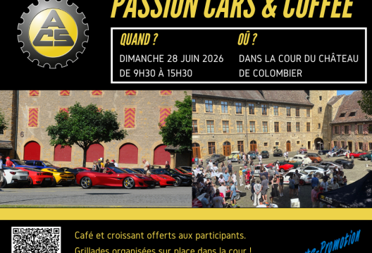 "Passion Cars & Coffee" - Dans la magnifique cour du Château de Colombier